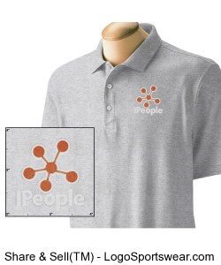 Classic Golf Shirt: Grey Design Zoom